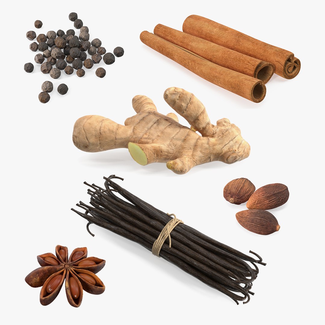 Spices Collection 4 3D model preview