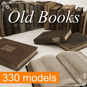old books mega 330 3d model