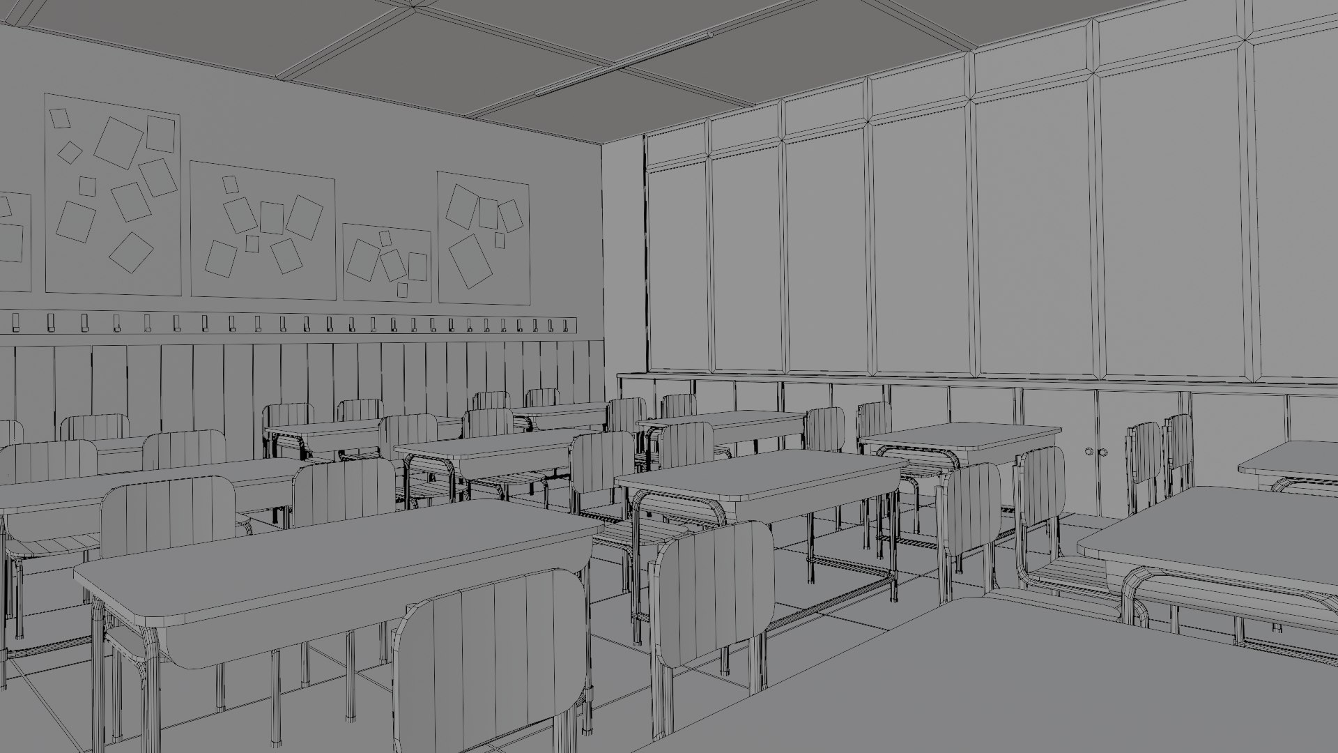 VR Classroom 3D model - TurboSquid 2159041
