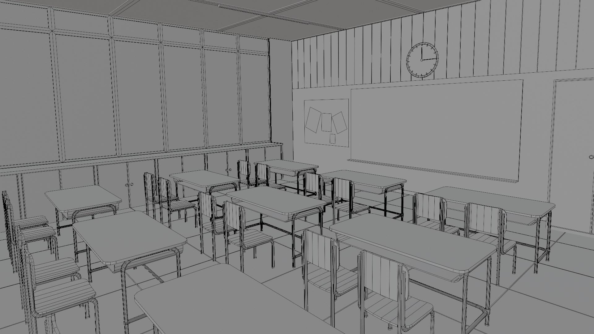 VR Classroom 3D model - TurboSquid 2159041