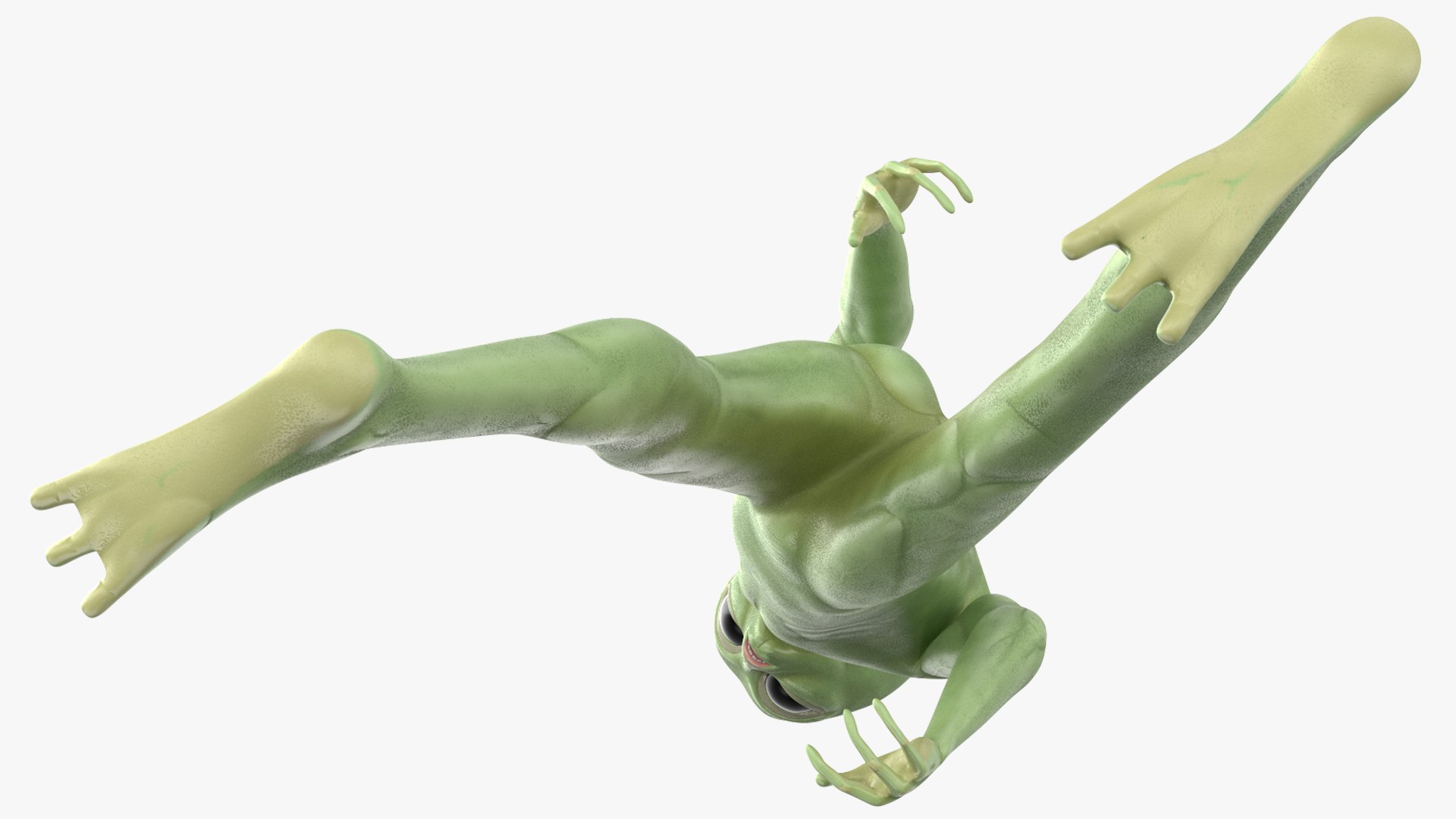 3D Cartoon Alien Walking Pose - TurboSquid 1602196