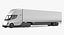 Tesla Semi Truck with Trailer Simple Interior