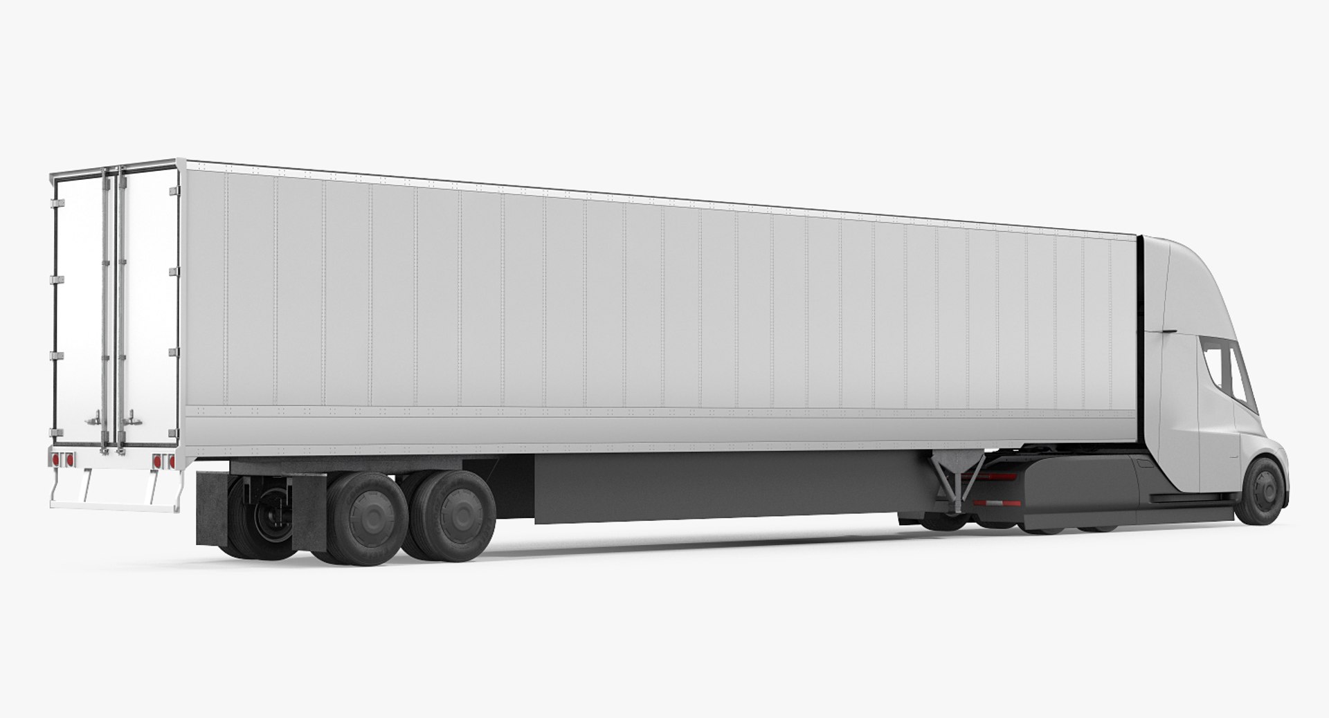 3D model tesla semi truck trailer https://p.turbosquid.com/ts-thumb/dZ/gptKcd/MuHgJ0pC/teslasemitruckwithtrailersimpleinterior3dsmodel009/jpg/1516952756/1920x1080/fit_q87/e660df349931dd612492bd494854e6df221072fe/teslasemitruckwithtrailersimpleinterior3dsmodel009.jpg