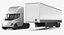 Tesla Semi Truck with Trailer Simple Interior