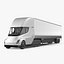 Tesla Semi Truck with Trailer Simple Interior