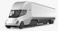 Tesla Semi Truck with Trailer Simple Interior