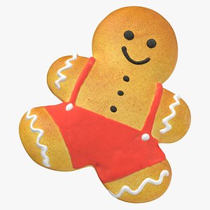 Gingerbread Man Cookie 01 3D model