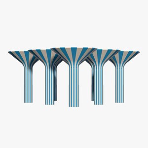 3D Adailiya Water Towers Park model