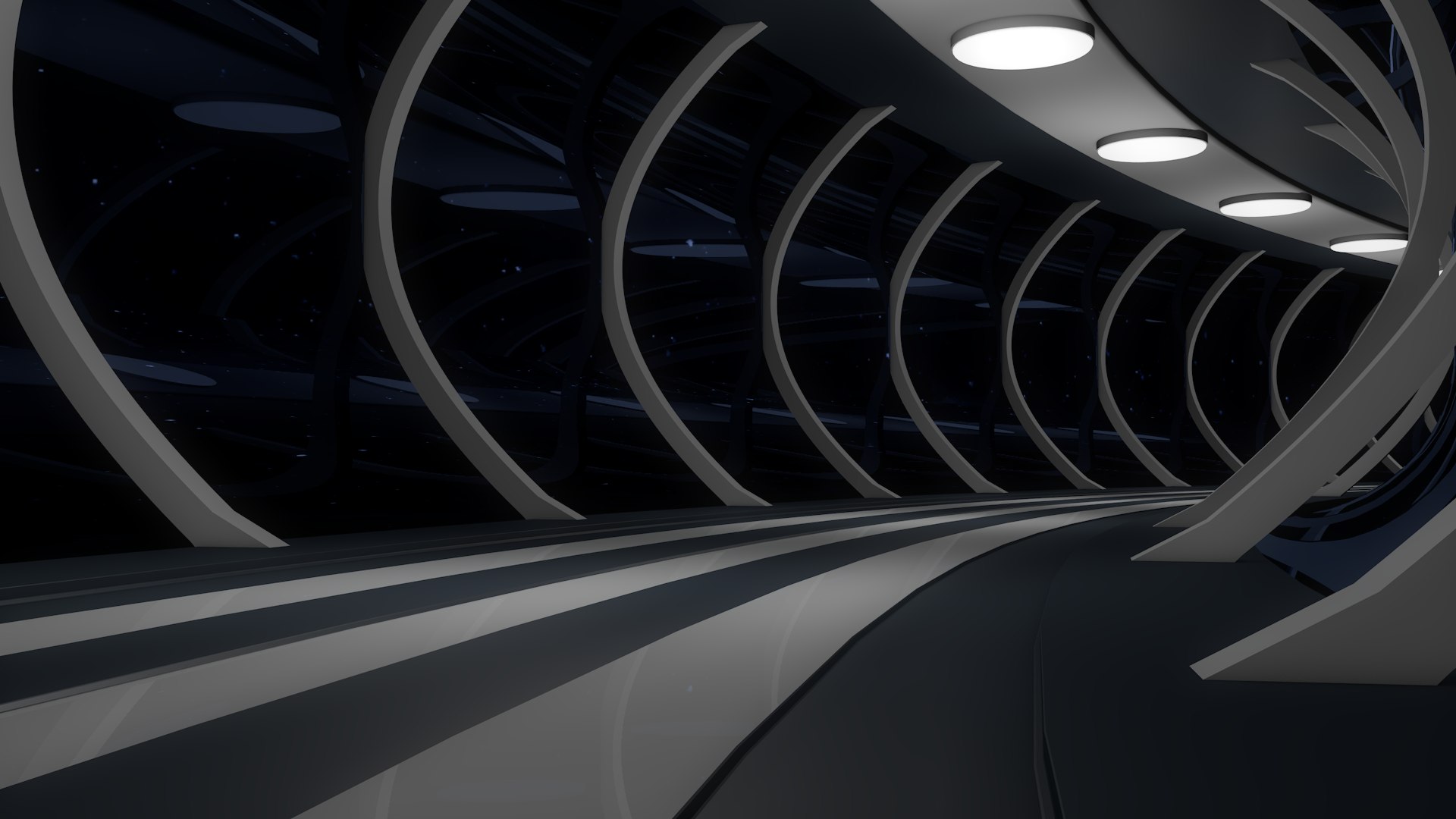 Sci Fi Tunnel 3D Model - TurboSquid 1849227