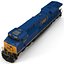 train es40dc csx blue 3d model