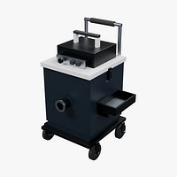 Mobile Dust Extractor with Hollow Inlet and Attached Tray