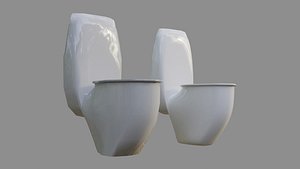 Toilet - Low and High poly 3D model