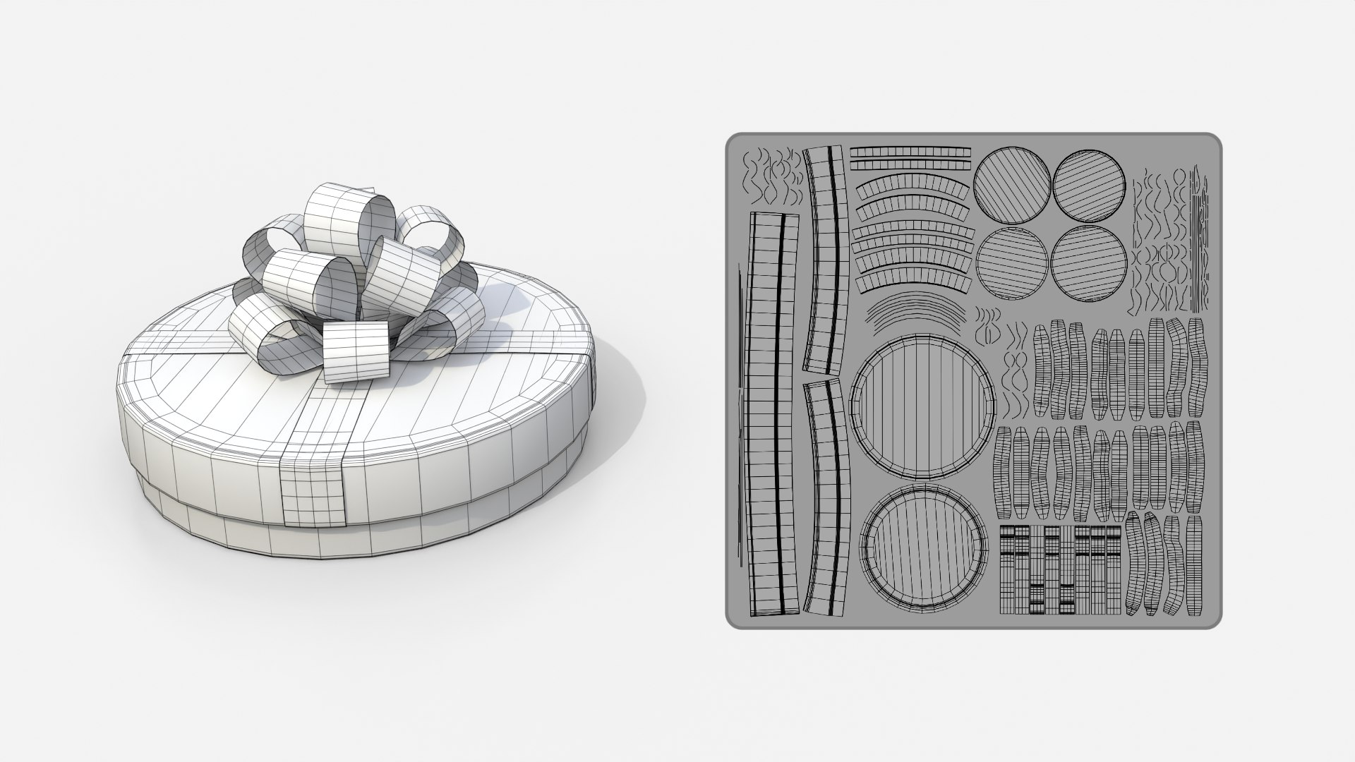 3D Gift Box - Flat Round with Fixed Ribbon Rosette https://p.turbosquid.com/ts-thumb/dZ/tQNMR5/zS/uv_preview/png/1771850603/1920x1080/fit_q87/19d7b3695c8217f144c561b06a59daf2a61f15fa/uv_preview.jpg