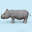 Cartoon-Baby-Nashorn manipuliert