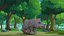 Cartoon-Baby-Nashorn manipuliert