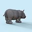 Cartoon-Baby-Nashorn manipuliert