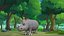 Cartoon-Baby-Nashorn manipuliert