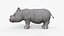 Cartoon-Baby-Nashorn manipuliert
