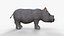 Cartoon-Baby-Nashorn manipuliert