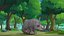 Cartoon-Baby-Nashorn manipuliert