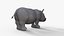 Cartoon-Baby-Nashorn manipuliert