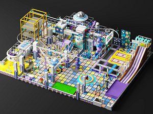 Modern Indoor Space Theme Children Playground And Play Center