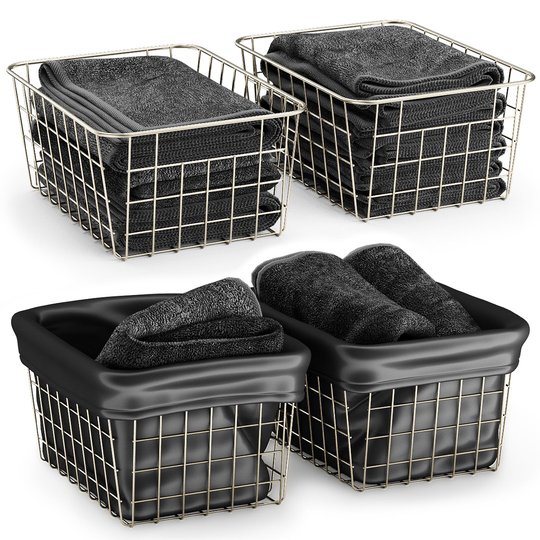 3D metal baskets towels model https://p.turbosquid.com/ts-thumb/da/3zMZQs/PrnBfMCR/render_01/jpg/1582390851/1920x1080/fit_q87/c90e039cce498d8062a8cd63975d068660ed08b4/render_01.jpg