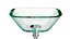 Square Glass Bathroom Vessel Sink with Drain Mini Bath Bowl