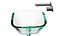 Square Glass Bathroom Vessel Sink with Drain Mini Bath Bowl