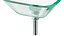Square Glass Bathroom Vessel Sink with Drain Mini Bath Bowl