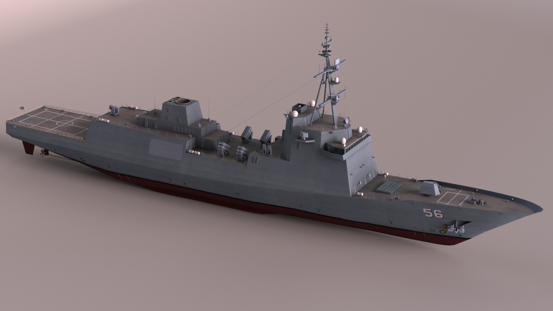 Navy generation frigate ffg 3D - TurboSquid 1569947