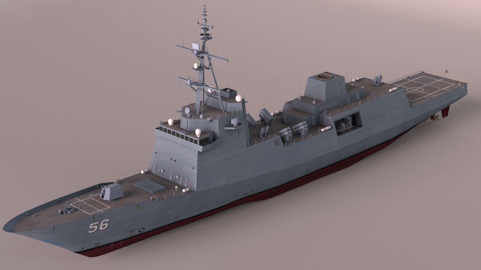 Navy generation frigate ffg 3D - TurboSquid 1569947