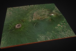 3D Kawah Ijen Volcano