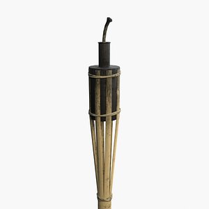 3D Garden torch model