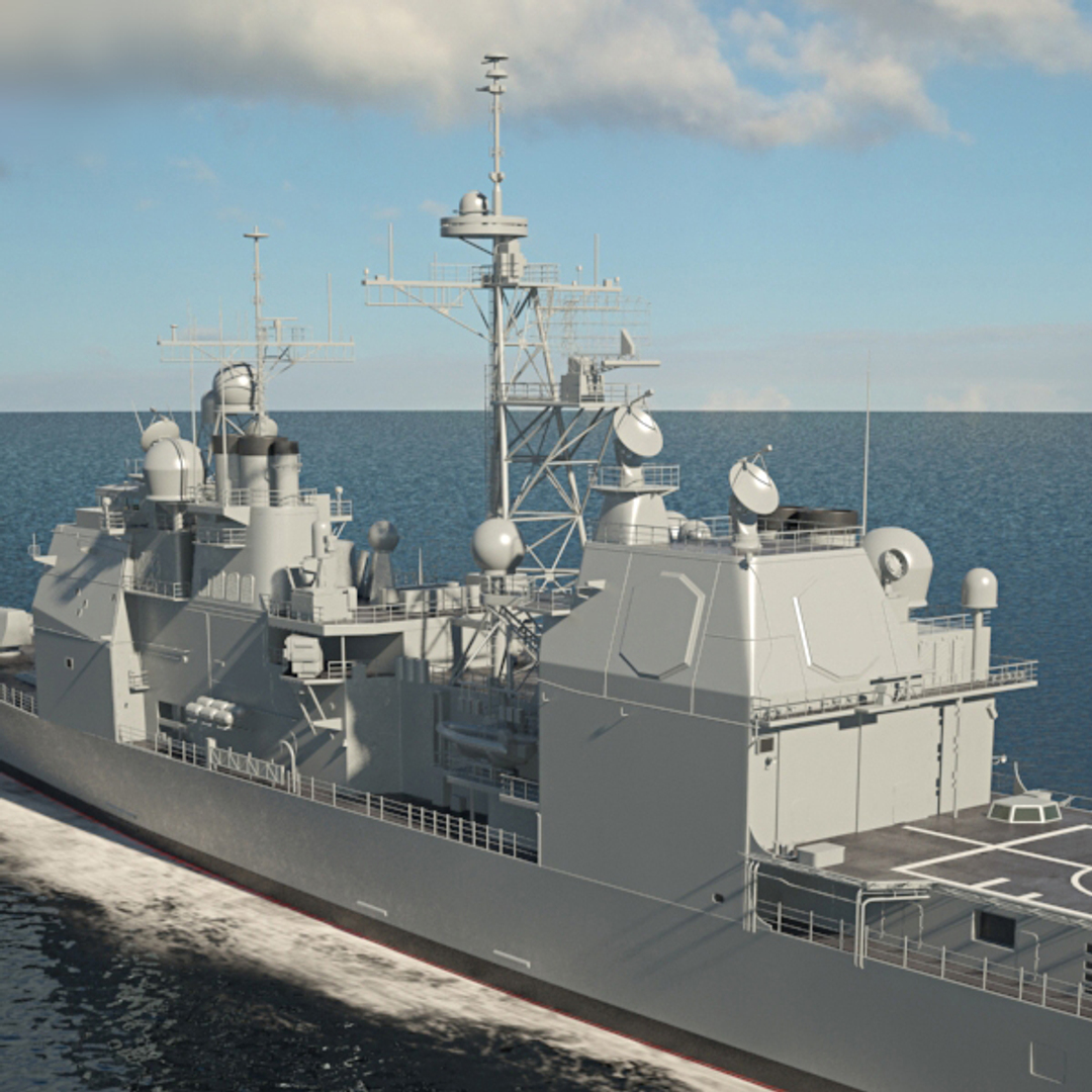 Cruzador classe Ticonderoga Modelo 3D TurboSquid 1402608