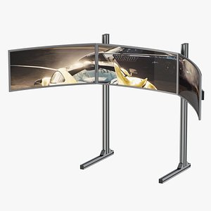 Triple Monitor Mount and Screen