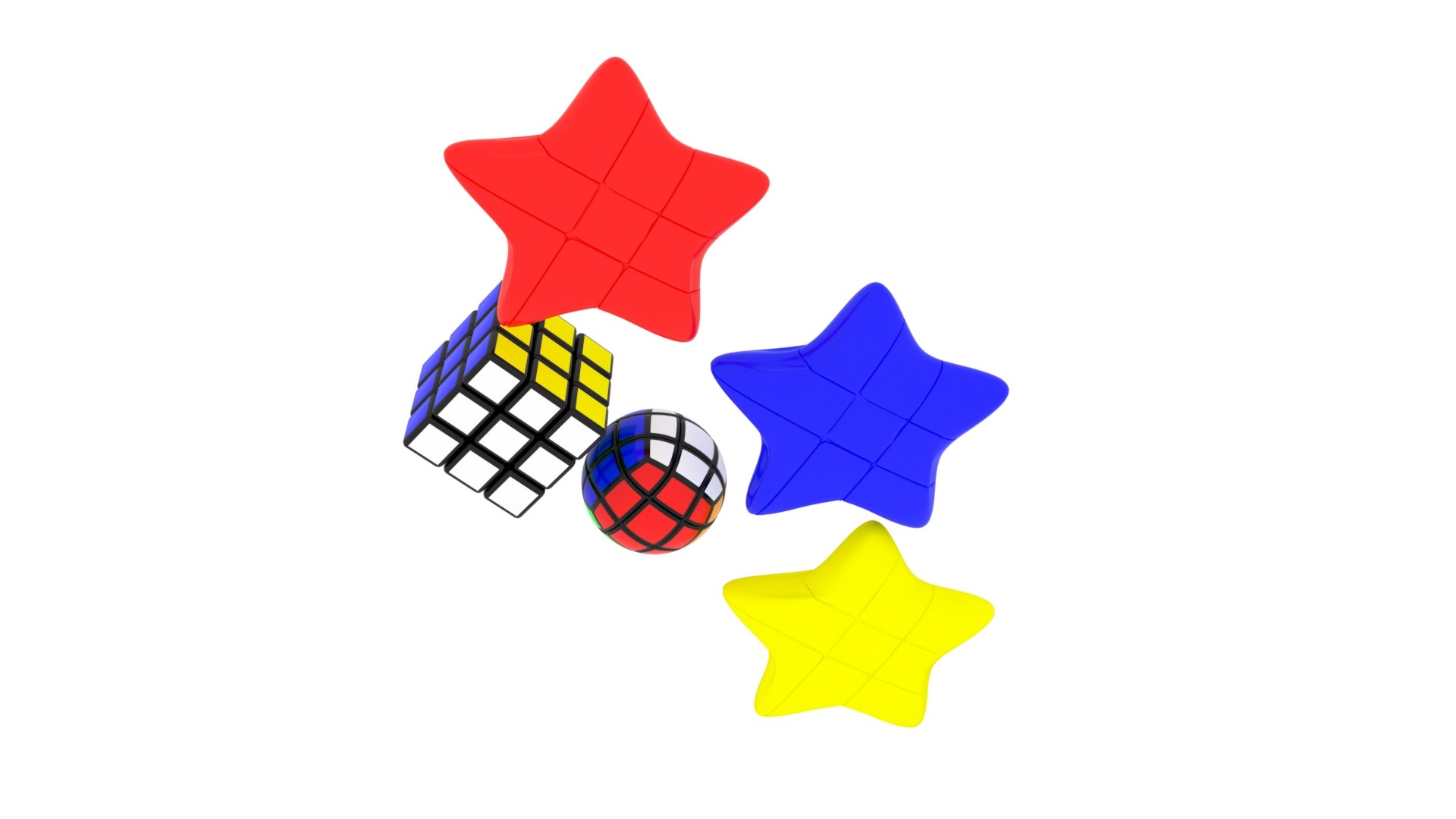 3D Different Shapes of Rubik's Cube Set https://p.turbosquid.com/ts-thumb/da/RXDUW7/8w/starpuzzlecubesandsphererubikcube3/jpg/1619626460/1920x1080/fit_q87/5881add02e8fde6f5f408c82e2bcc574a588c2d3/starpuzzlecubesandsphererubikcube3.jpg