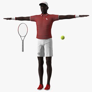 Black Elderly Man in Tennis Clothes T-Pose