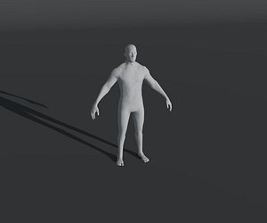 Male Body Base Mesh 28 Animations 3D Model