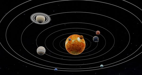 animated 3d solar system