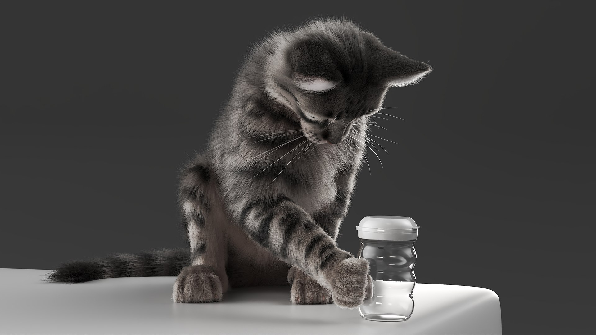 Striped Cat Knocks Objects Off Table Fur Animated Rigged For Maya 3D model https://p.turbosquid.com/ts-thumb/da/UkMxyP/Lw/striped_cat_knocks_objects_off_table_fur_animated_rigged_for_maya_002/jpg/1787692814/1920x1080/fit_q87/c7dd575e96b1f9a866d6b46c6461a140d0e0a92f/striped_cat_knocks_objects_off_table_fur_animated_rigged_for_maya_002.jpg