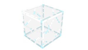 3D Minecraft Glass Block model