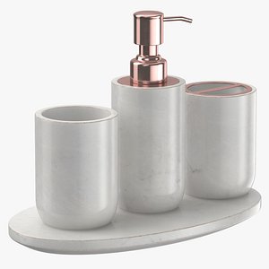 soap dispenser toothbrush holders 3D model