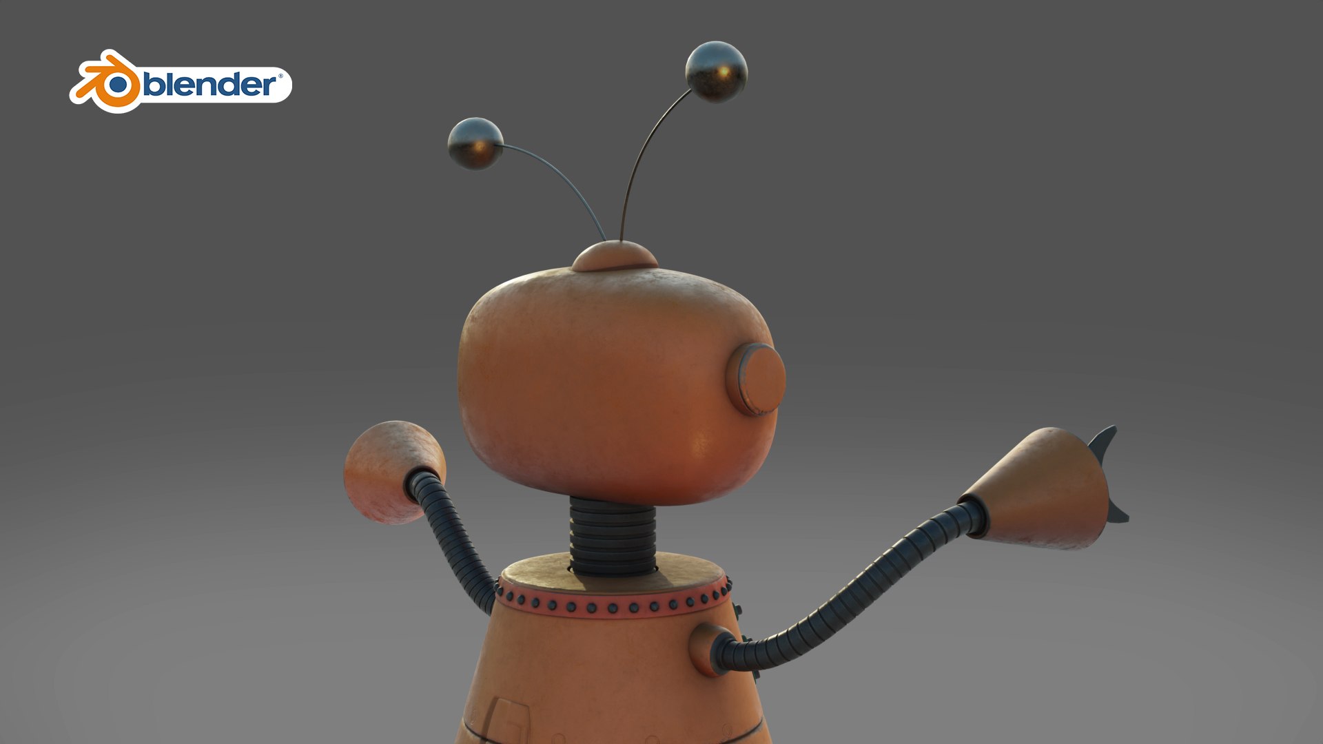 Cartoon Robot Rigged In Blender Model - TurboSquid 1999914