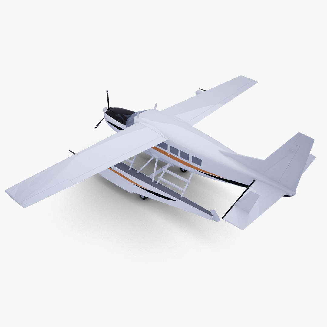 3d Model Polygonal Cessna Caravan Amphibian