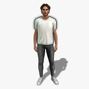 3D Male Character Fully Rigged Game Ready and Animation Optimized 3D
