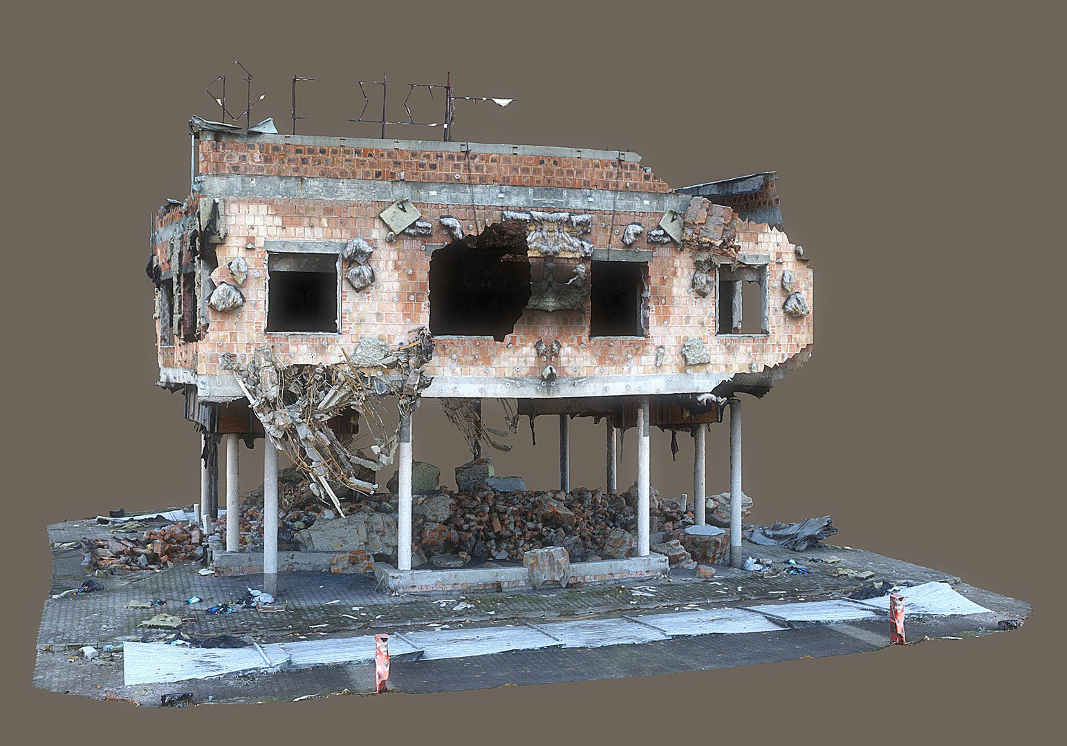 3D Model Abandoned Building - TurboSquid 1661411