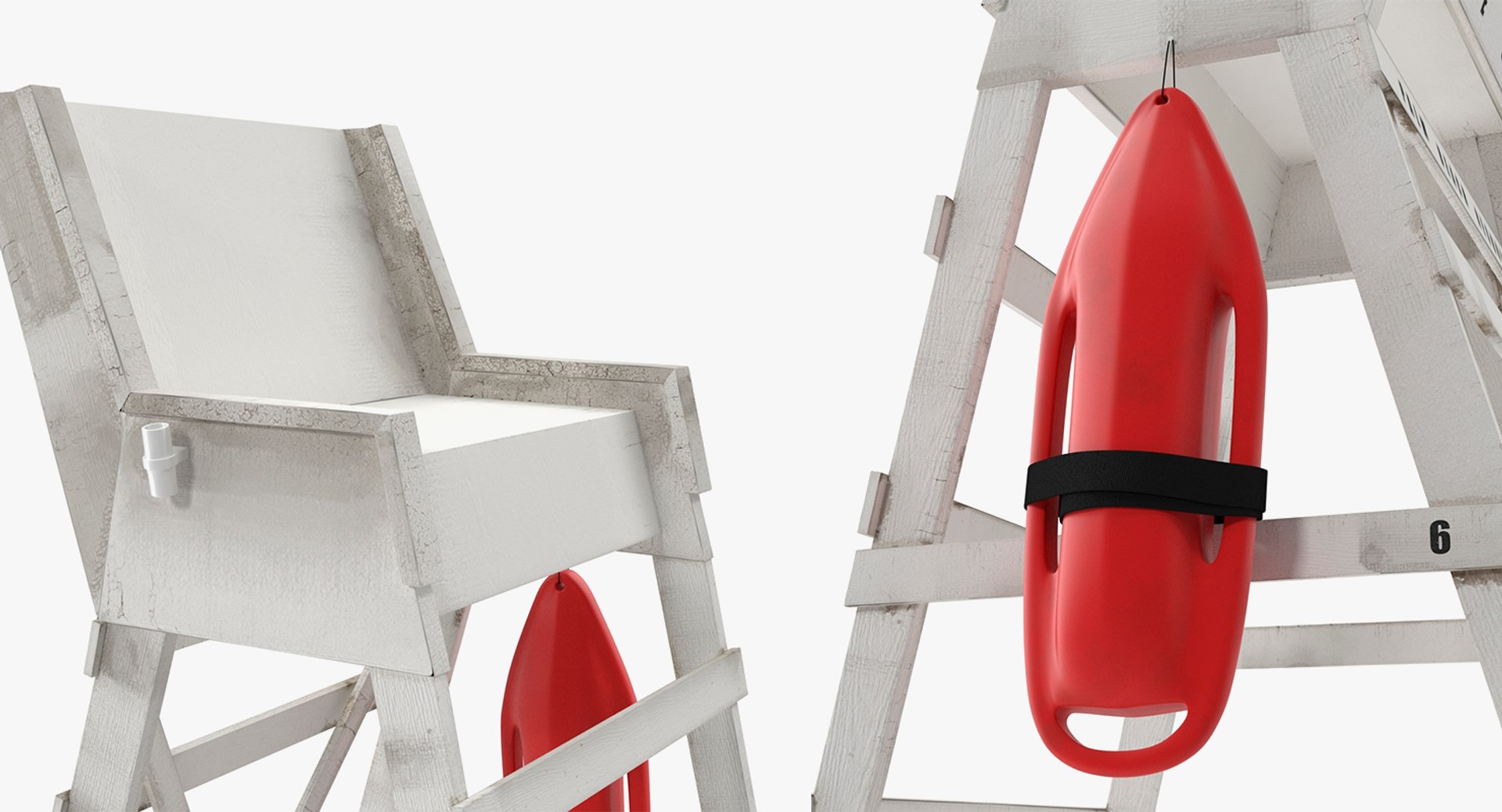 3D Model Lifeguard Chairs Collection - TurboSquid 1975507