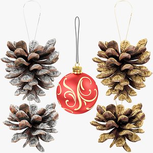 Cone Christmas Tree Ornaments Collection V6