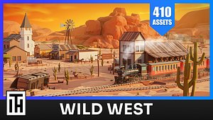 Wild West Low-Poly 3D Model Package